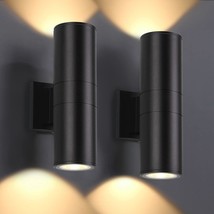 Outdoor Wall Lights 2Pack, Integrated Led Cylinder Up Down 12W 2700K Mod... - $101.99
