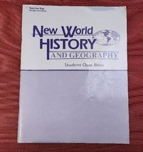 A Beka Book NEW WORLD HISTORY &amp; GEOGRAPHY Student Quiz Book TEACHER KEY ... - £4.77 GBP