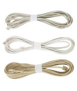 Lot of 3 RJ11 6P4C Modular Telephone/Phone Line Cord Cable Wire Modem Fax - £3.89 GBP