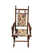 Antique Platform Spring Rocker Upholstered  Eastlake Rocking Chair Coil - WORKS! - $209.00