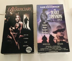 VHS The Beneficiary Thriller + The Deadly Companions Western Maureen O&#39;Hara - £7.09 GBP