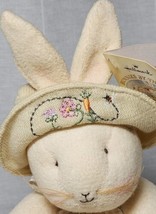 Hallmark Bunnies by the Bay Baylee Plush Animal Stuffed Rabbit Hat 2002 8&quot;  - $17.90