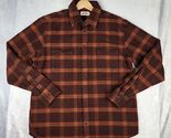 Taylor Stitch Flannel Shirt Mens 42 Long Sleeve Button Up Burnt Orange P... - $67.31