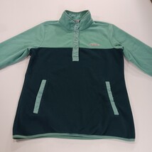 Columbia XL4503 Women's M Benton Springs Snap Fleece Pullover Green Sweatshirt image 12