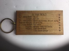 Wooden KEYCHAIN U.S. AIR FORCE McCord AFB B-18A   - $451.38 MXN