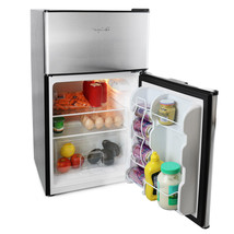 MegaChef 3.2 Cubic Feet 2 Door Refrigerator/Freezer in Stainless Steel - $5,517.49 MXN
