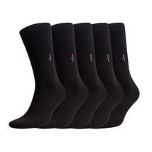 Black Bamboo Dress Socks for Men Soft and Casual 5 Pairs - £14.73 GBP
