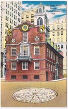 Massachusetts Postcard Boston The Old State House Washington &amp; State - £3.95 GBP