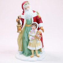 Vintage Avon 1995 Christmas Santa And Little Girl With Teddy Fine Collectables  - $10.70