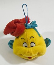 Vintage Disney Little Mermaid Holiday Flounder Plush McDonald&#39;s Happy Me... - $4.94