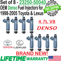 NEW Genuine Denso 8Pcs Fuel Injectors For 2003, 2004, 2005 Lexus GX470 4.7L V8 - £480.88 GBP