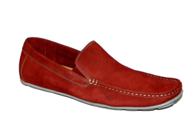 14TH &amp; Union Men Red Grape Nubuck Loafer Driving Shoes Moccasins Size US12 - £54.84 GBP