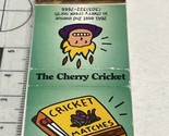 Vintage Matchbook Cover  Cricket Matches  The Cherry Cricket   gmg  rest... - $12.38