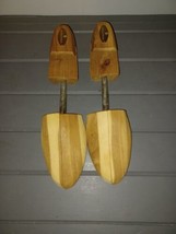 Nordstrom Wooden Shoe Tree Shaper Split Toe Cedar Medium Adjustable Size - £15.98 GBP