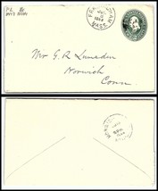 1880s US Cover - Framingham, Massachusetts to Norwich, Connecticut X12 - £2.34 GBP