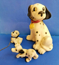 Vintage Dalmatian Dalmation Mom &amp; Puppies Dog Figurine Statue Pet 6&quot; - $31.96
