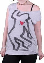 Bench Gris Corte Holgado Escote en U Granby Roto Corazón Camiseta BLGA23... - $319.97 MXN