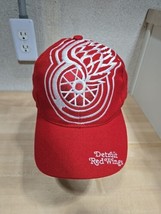 Vtg Detroit Red Wings Hat Cap Snap Back Red Big Logo Wool The Game NHL Hockey - $271.88