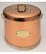 VINTAGE 70s COPPER BRASS INSULATED CHAMPAGNE ICE BUCKET DE LA CUISINE US... - $36.29 CAD