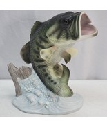 VTG Homco Masterpiece Porcelain 1988 Large Mouth Bass Fish Live Action F... - £26.61 GBP