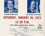 1973 Inaugural Parade Stamped Flyer NIXON AGNEW January 20 Cancel  - $27.72
