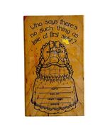 Embossing Arts Newborn Love 1997 Used Stamp Vintage New Baby Info DWGG1 - $461.10 MXN