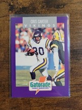 Cris Carter - 1992 Gatorade KFAN K102 #10 - Crime Prevention - Minnesota Vikings - £1.56 GBP