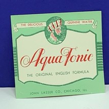 Vintage label soda pop ephemera paper vtg Aqua Tonic aquatonic english c... - £9.25 GBP