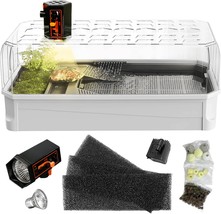 Tank Kit With Filter And Light Turtle Aquarium Tank Accessories (White) - £43.41 GBP