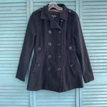 Rue 21 Button Up Collared Jacket ~ Sz M ~ Black ~ Long Sleeve - £27.06 GBP