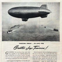 1944 Philco Radio WW2 Era Advertisement Aviation US Navy Zeppelin Blimp ... - $29.99