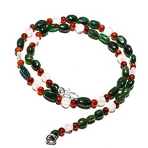 Aventurine Natural Gemstone Beads Jewelry Necklace 17&quot; 79 Ct. KB-110 - £8.57 GBP