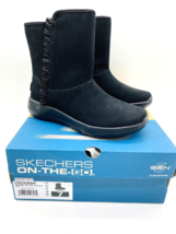 Skechers On-the-Go Joy Snowflake Ruffle Boots- Black Suede, US 7M / EUR 37 - £30.11 GBP