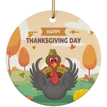 Turkey Thanksgiving Ornament Happy Giving Cute Wild Turkey Natural Ornament Gift - £11.70 GBP