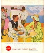 Coca-Cola, Large 1957 Magazine Ad, Lake Louise art by Jack Potter - $8.00