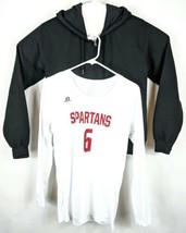 Womens Spartans Volleyball Shirt Large &amp; Central Basketball Hoodie - £28.35 GBP
