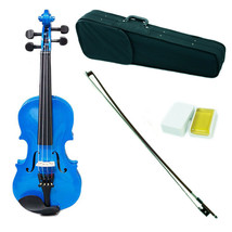 *GREAT GIFT* Children&#39;s 1/10 Size Blue Violin w Rosin, Cute Violin Case and Bow - £58.52 GBP