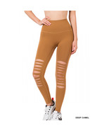 Zenana Outfitters  Athletic Knee Cut Out High Waisted Leggings   No Fron... - £15.72 GBP