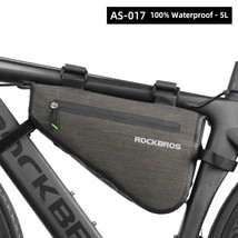 BROS Rainproof Bike Bag Large Capacity MTB Road Fe Bag Triangle Pouch Waterproof - £98.09 GBP