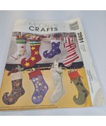 McCall&#39;s Crafts 2991 Christmas Novelty Trim Stockings 8 Styles UNCUT - £7.43 GBP