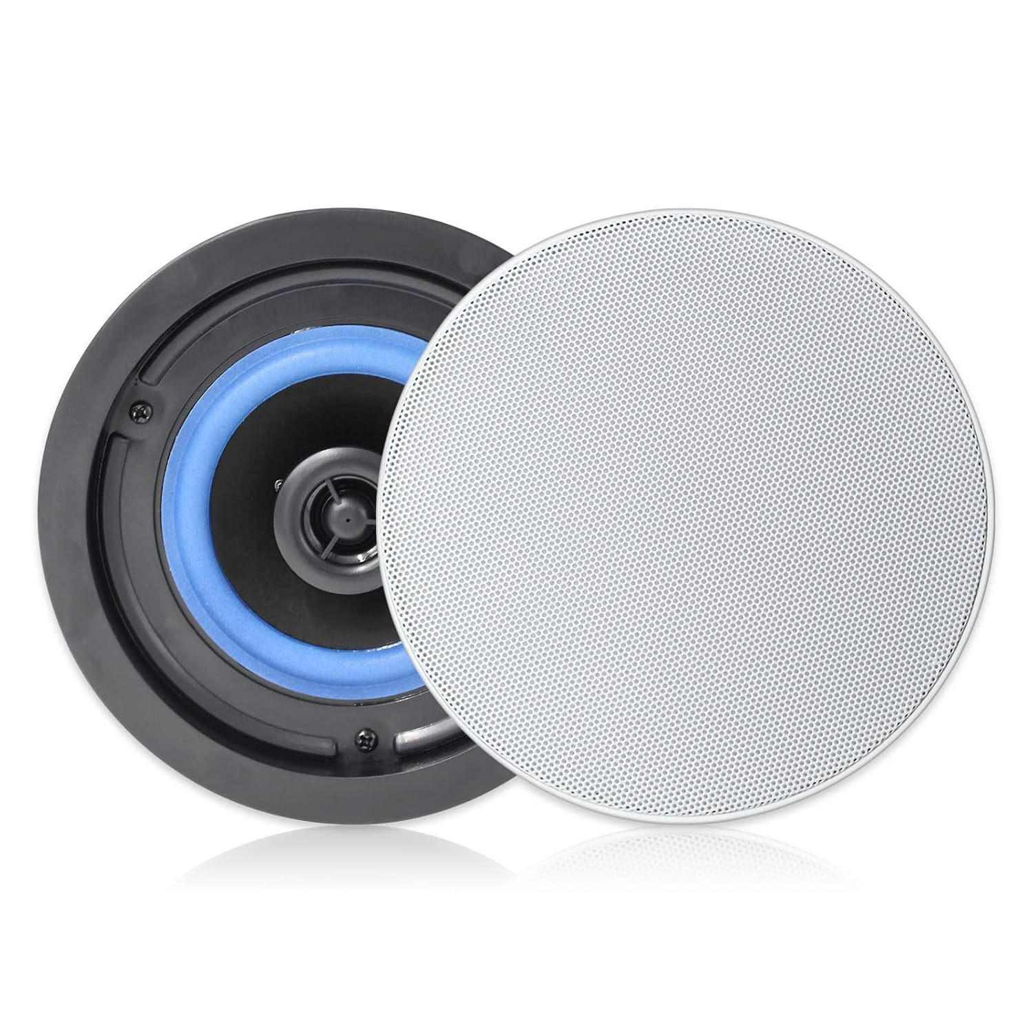 4 160 Watts 2 Way Flush Mount In Ceiling In Wall Speakers Perfect For Bathroom,