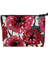 Thirty-One 31 Canvas/Vinyl Zipper Pouch 8.5&quot; x 11&quot; Pink/Red/Black - $19.71 CAD