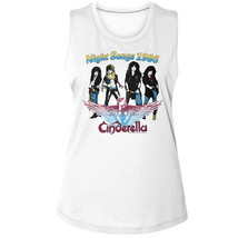 Cinderella Night Songs 1986 Women&#39;s Muscle Tank Eagle Album Glam Rock Band - £20.55 GBP+