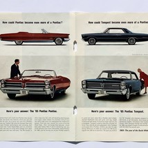 Vintage 1965 Pontiac Bonneville Tempest Original Magazine Car Color Print Ad - $18.99