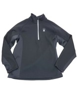 Spyder Sweater Mens Large Black Long Sleeve Quarter Zip Pullover - $41.06 CAD