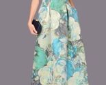 $595 Aidan Mattox Off Shoulder Floral Jacquard Pleated Gown Size: 12 -Bl... - $88.11