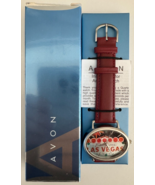 Avon Lucky Welcome To Las Vegas Quartz Watch 2004 Red Band New - £15.76 GBP