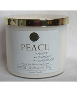 Kirkland&#39;s 14.5 oz Large Jar 3-Wick Candle Natural Wax Blend PEACE Sanda... - $33.99