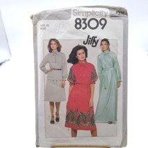 Vintage Sewing PATTERN Simplicity 8309, Jiffy Misses 1980 Pullover Blouse - $18.39