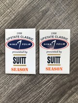 1998 Nike Tour Badge Pin Button Pinback Upstate Classic Suitt Season X 2 - £12.56 GBP